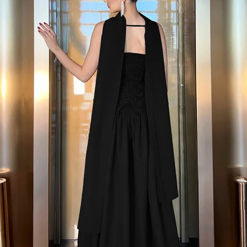 Load image into Gallery viewer, Sexy Strapless Sleeveless Backless Ribbon Long Dress For Women&#39;s 2025 Spring/summer New Elegant Slim Party Evening Dress
