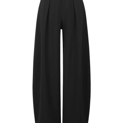 Load image into Gallery viewer, High Waist Khaki Pleated Hollow Out Elegant Long Wide Leg Pants New Trousers Women Fashion Tide Spring Autumn 2025 1DJ0810
