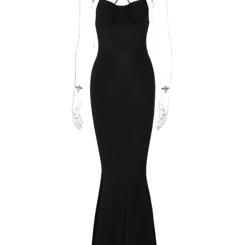 Load image into Gallery viewer, Fashion Solid Sleeveless Slip Backless Maxi Prom Dress Sexy Bodycon Summer Women Elegant Clothes Wedding Party Club Y2K
