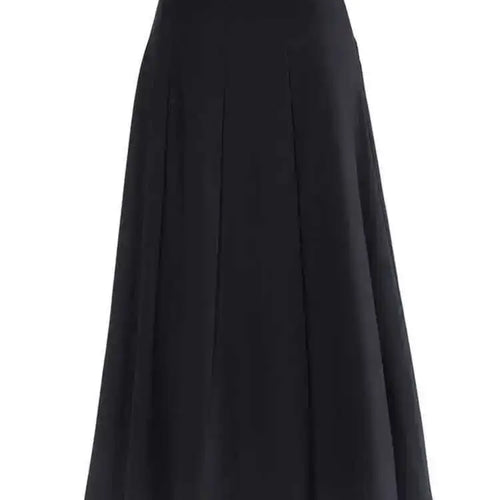 Load image into Gallery viewer, High Elastic Black Rhinestones Pleated Elegant A-line Half-body Skirt Women Fashion Tide New Spring Autumn 2025 1DH2565
