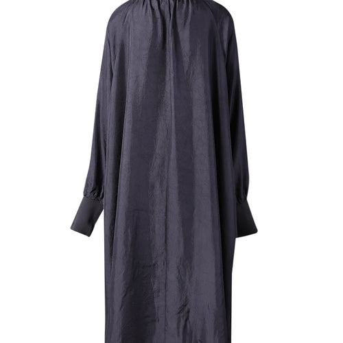 Load image into Gallery viewer, Women Gray Brief Long Big Size Elegant Dress New Turtleneck Long Sleeve Loose Fit Fashion Tide Spring Autumn 2025 1DH0252
