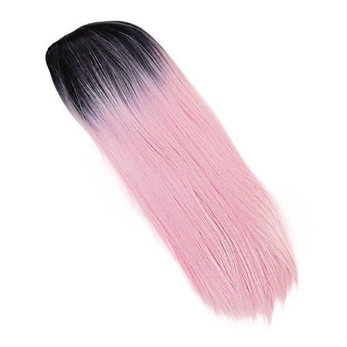 Load image into Gallery viewer, Synthetic Fiber Long Pink Wigs for Women Ombre Wig Straight Hairstyles Cute Pink Wig Cosplay Carnival Party Costume Wig
