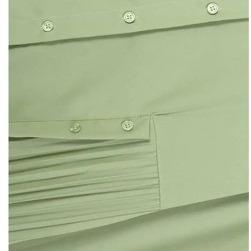 Load image into Gallery viewer, Women Green Hem Irregular Pleated Big Size Shirt Dress New Lapel Long Sleeve Fashion Tide Spring Autumn 2025 1DH6769
