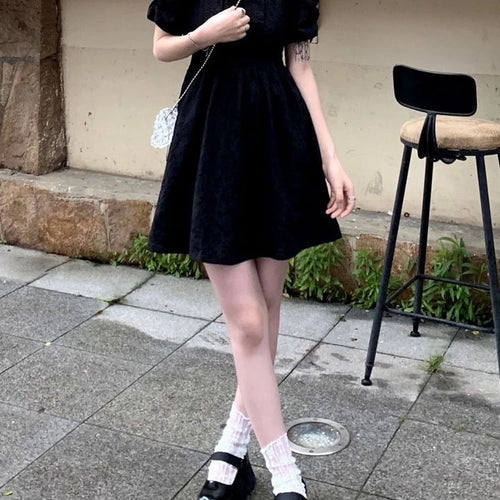 Load image into Gallery viewer, Vintage Design Black Mini Dress Women Gothic Harajuku Sexy Backless Short Dresses Summer Korean Fashion Kpop
