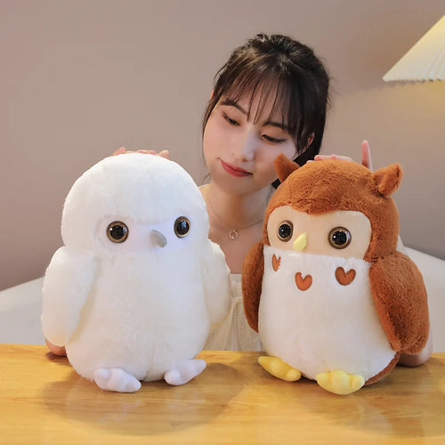 Load image into Gallery viewer, 30/40cm Stuffed Couple Owl Doll Simulation Animal Toy Cute Bird Doll Brown Owl White Owl Cartoon Plush Toy Children Girls Gift
