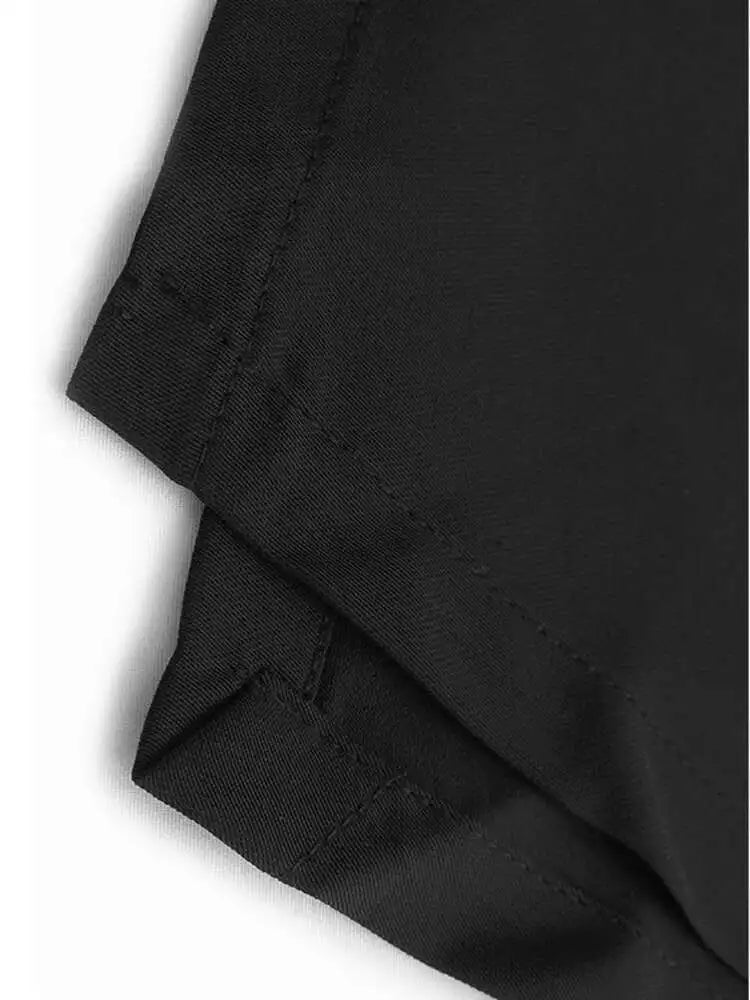 High Elastic Waist Black Irregular Hem Casual A-line Half-body Skirt Women Fashion Tide New Spring Autumn 2025 1DH6581