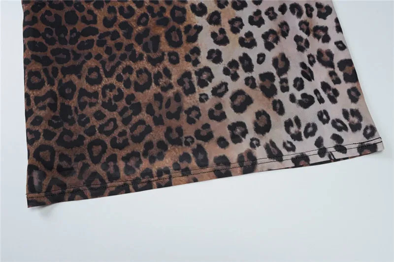 Leopard Print Backless Sexy Maxi Dress For Women Gown Fashion Halter Strapless Sleeveless Bodycon Printed Long Dress