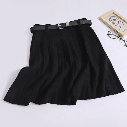 Load image into Gallery viewer, Women Solid Elegant Sexy Club Pleated A-line Short Skirt Summer High Waist Festival Party Knitted Mini Skirt Fashion Popular New
