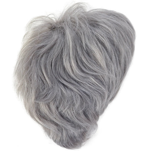 Load image into Gallery viewer, Synthetic Short Men Wig Cosplay Silver Grey Wig with Bangs Korean Male Hair Hairstyle Grandpa Halloween Costume Wigs
