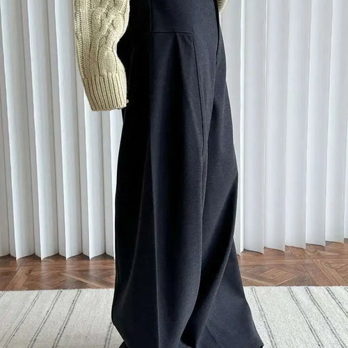 Load image into Gallery viewer, High Waist Gray Brief Shaped Long Wide Leg Elegant Pants New Trousers Women Fashion Tide Spring Autumn 2025 1DH8413
