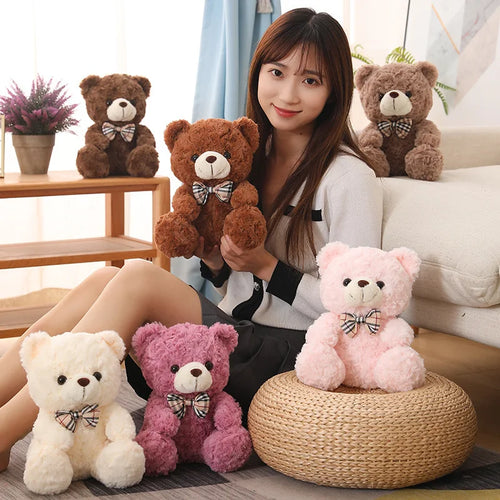 Load image into Gallery viewer, 25cm Cute Cartoon Little Teddy Bear Plush Toys Stuffed Soft Animals Dressing up Doll For Girls Kids Nice Surprise Birthday Gifts
