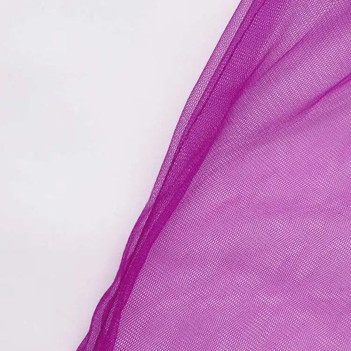 Load image into Gallery viewer, Women Purple Ruffles Mesh Perspective Big Size Long Dress New Round Neck Half Sleeve Fashion Spring Summer 2025 JR7711
