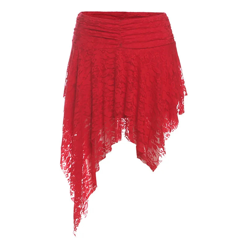 Y2k Aesthetic Lace Jacquard Vintage Tees 2025 Streetwear Fairy Slash Neck Cropped Tshirts Women Harajuku Grunge 3D Flower Tops