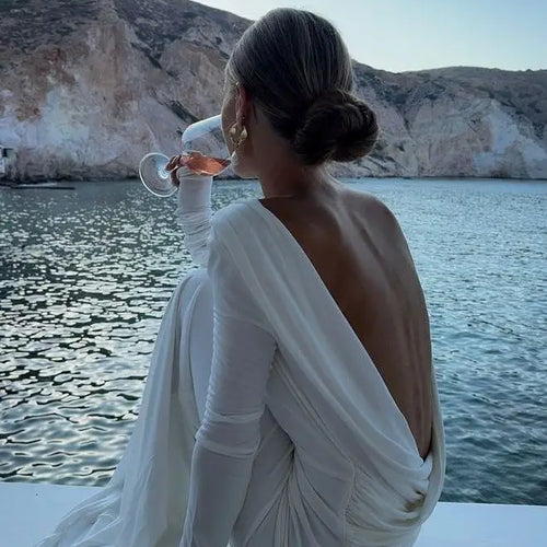 Load image into Gallery viewer, Elegant Long Sleeve Bodycon Party Club Evening Dress Women Sexy Backless SlimVestido Fashion Autumn/Winter New 2024
