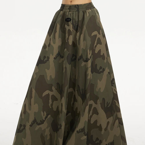 Load image into Gallery viewer, Camouflage Skirts For Women High Waist Casual Loose A Line Temperament Hit Color Summer Skirt Female Fashion
