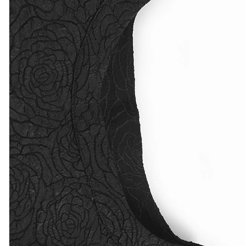 Load image into Gallery viewer, Women Black Three-dimensional Flower Big Size Midi Dress New Round Neck Half Sleeve Fashion Spring Autumn 2025  1DJ1104
