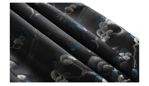 Load image into Gallery viewer, Korean Fashion Retro Women Black Flower High Waist Midi Skirt Spring Summer Elegant Vacation Party Long Skirts New Popular Trend
