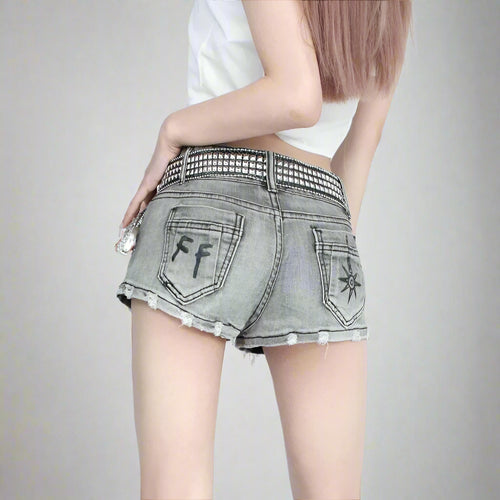 Load image into Gallery viewer, Harajuku Denim Shorts Women Streetwear Casual Hole Tassel Y2k Pants 2024 New Bottoms Fashion Summer Pantalones Cortos De Mujer
