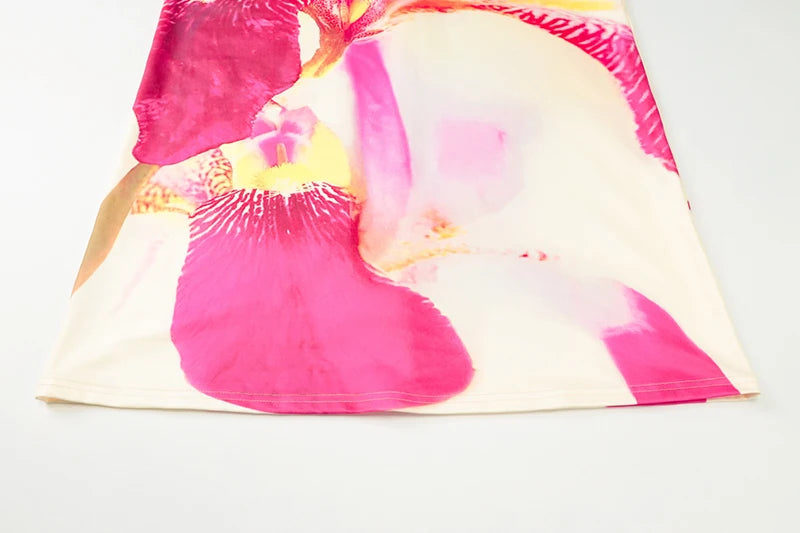 Print Two Piece Sets Women Halter Cropped Top And Maxi Skirt Ladies Fashion Summer New High Waist Skinny Skirt Set