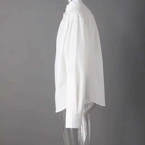 Load image into Gallery viewer, Women White Pleated Elegant Big Size Blouse New Stand Collar Long Sleeve Shirt Fashion Tide Spring Autumn 2025 CPG2608
