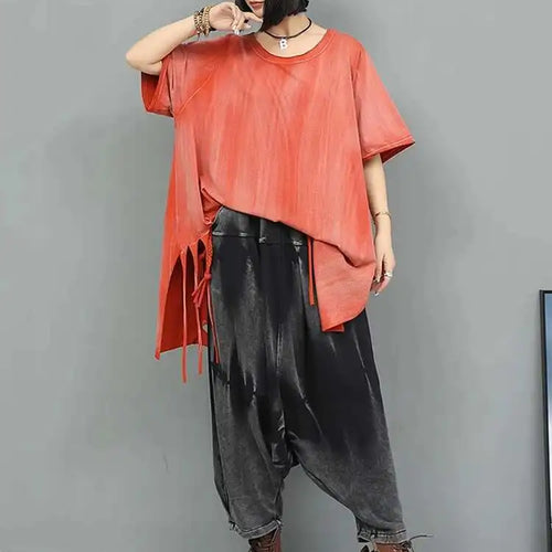 Load image into Gallery viewer, High Elastic Waist Black Tie Dye Casual Big Size Corss Pants New Trousers Women Fashion Tide Spring Autumn 2025 1DJ0278
