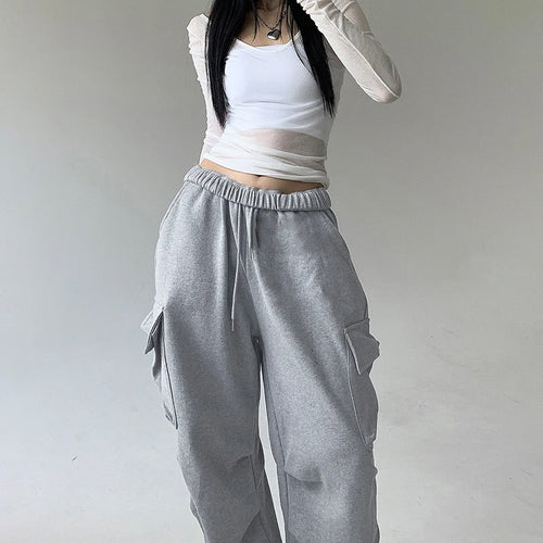 Load image into Gallery viewer, Casual Solid Drawstring Autumn Sweatpants Sports Draped Baggy Cargo Trousers Women Korean Basic Jogging Outfits
