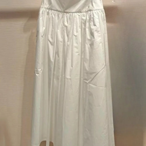 Load image into Gallery viewer, Solid Loose Spliced Folds Casual Skirts for Women High Waist Patchwork Lace Up Minimalist Skirt Female Clothing New
