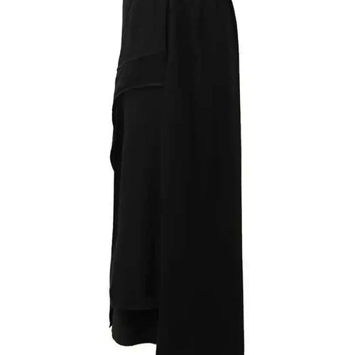 Load image into Gallery viewer, High Elastic Waist Black Irregular Spliced Midi A-line Half-body Skirt Women Fashion Tide New Spring Autumn 2025 1DH5347
