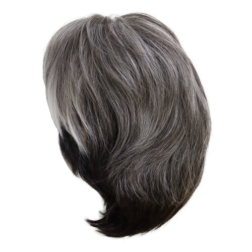 Load image into Gallery viewer, Synthetic Hair Grey Mix Wig with Bangs Short Haircuts Old Male Guys Wigs for Men Natural Grandpa Style Costume Party Halloween
