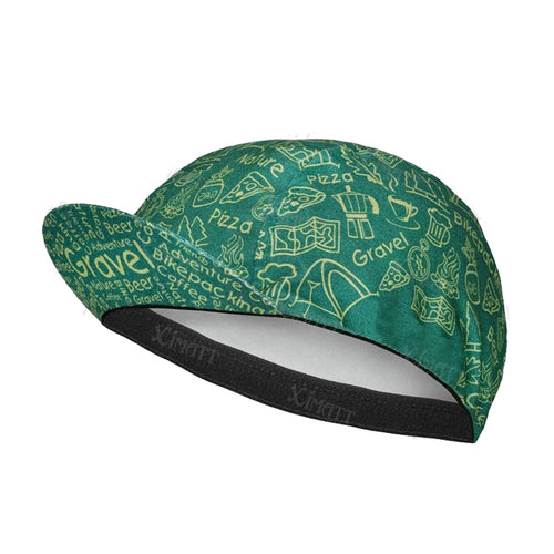Load image into Gallery viewer, Green Pizza Tent Beer Print  Polyester Cycling Caps  Breathable Quick Drying Men And Women Wear  Customizable
