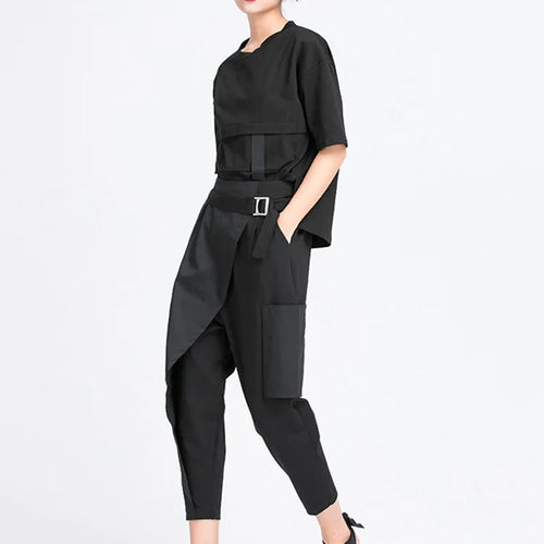 Load image into Gallery viewer, High Elastic Waist Black Irregular Split Harem Trousers New Loose Fit Pants Women Fashion Tide Spring Summer 2025 1Y487
