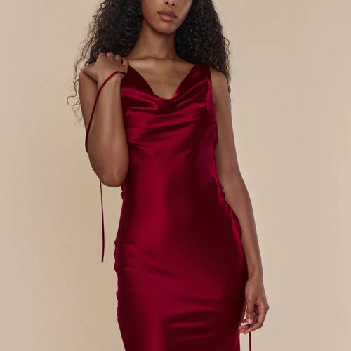 Load image into Gallery viewer, Sexy Backless Lace Up Dress Women Sleeveless Bodycon Elegant Evening Dress Female Slim Fit Party Club Maxi Vestidos 2024
