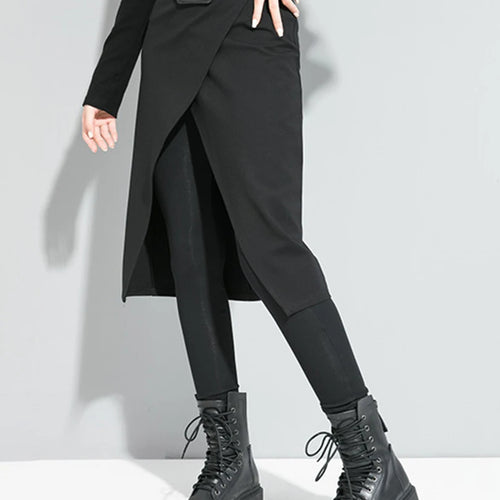 Load image into Gallery viewer, High Elastic Waist Black Stitch Long False Two Trousers New Loose Fit Pants Women Fashion Tide Spring Autumn 2025 1S191
