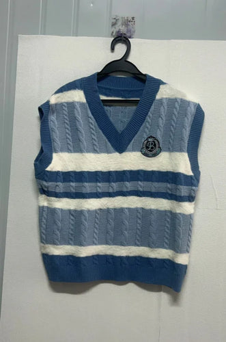 Load image into Gallery viewer, Autumn Grunge Loose Knitted Women's Tanks Casual All Match Sleeveless Pullovers Y2k Aesthetic Harajuku Streetwear Sweater Vest
