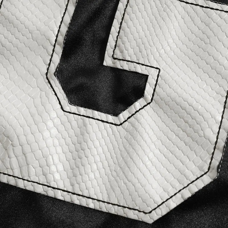 Vintage Jersey T-Shirt Y2K Embroidered Snake Patch Sports V-Neck Tshirt Streetwear Hip Hop Harajuku Casual Baggy Top Tee Shirts