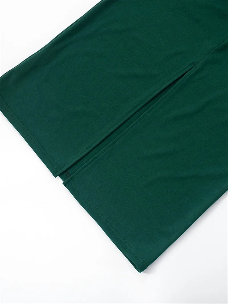 Scarf Collar Strapless Sexy Maxi Dress Women Gown Off-shoulder Sleeveless Backless Bodycon Club Party Long Dress 2025