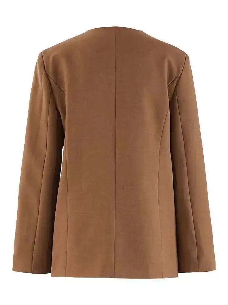 Big Size Blazer Pleated Wide Leg Pants Two Piece Suit New V-Neck Long Sleeve Women Fashion Tide Spring Autumn 2025 CPDB248