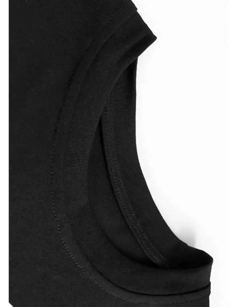 Women Black Pocket Pleated Big Size Midi Casual Dress New Round Neck Short Sleeve Fashion Tide Spring Summer 2025 1DJ0137