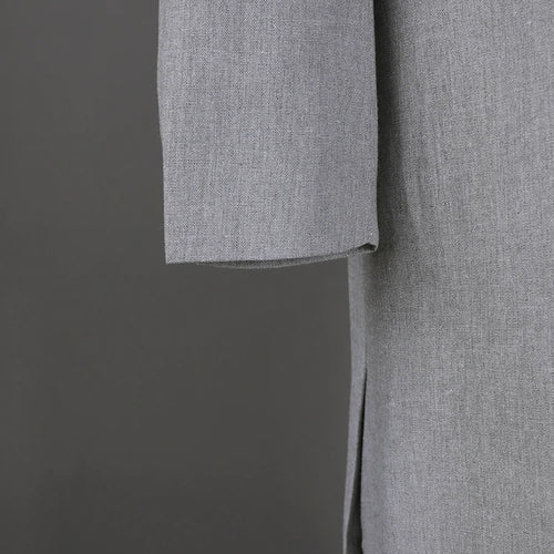 Load image into Gallery viewer, Women Gray Single Breasted Big Size Long Blazer New Lapel Long Sleeve Jacket Fashion Tide Spring Autumn 2025 1LD2132
