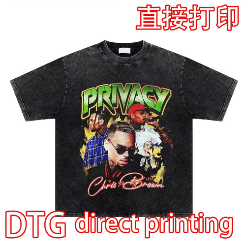 Load image into Gallery viewer, Vintage Washed Tshirts Anime T Shirt  direct printing
