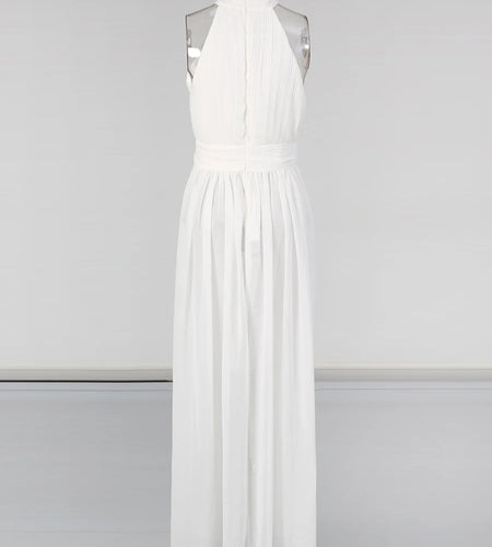 Solid Slimming Spliced Folds Fashion Blouses for Women Halter Sleeveless Tunic Patchwork Long Tail Blouse Female