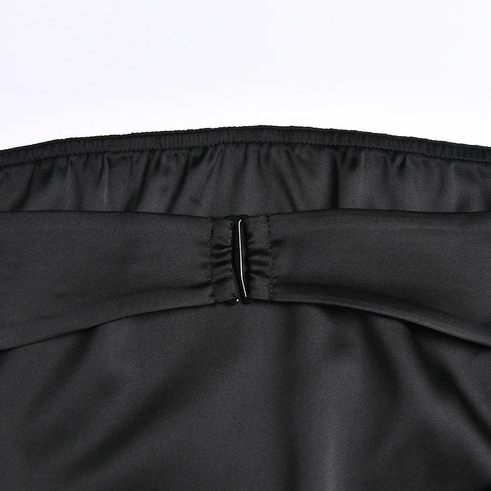 Satin Sexy Backless Mini Dress Women Robe Fashion Strapless Sleeveless Bodycon Night Club Party Short Dresses Vestido