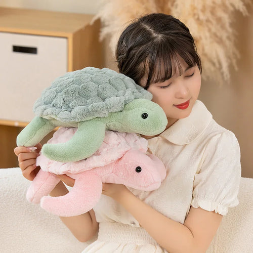 Load image into Gallery viewer, 28/38CM Lovely Plush Turtle Plush Pillow Hairy Stuffed Soft Animal Tortoise Pillow Sofa Cushion for Children Baby Birthday Gift
