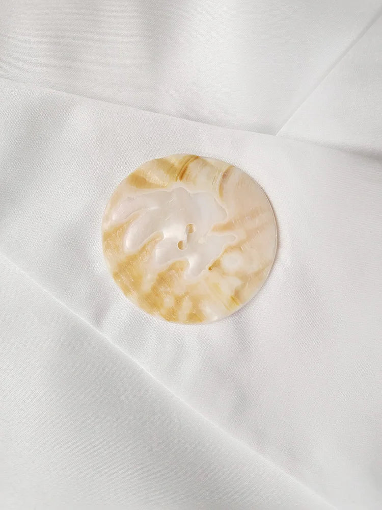 Women's shirts & blouses Summer 2024 Long Sleeves Loose Buttoned Stand Collar Office White Tops Clothes for Female