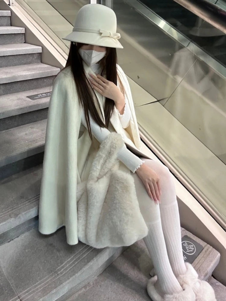 Lolita Sweet Girl Oversized Grunge Jackets Women Y2k Aesthetic Single Breasted Vintage Coats 2025 Harajuku Kawaii Solid Jacket