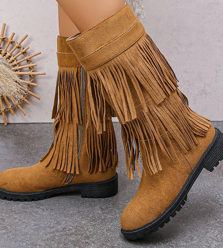Boots Woman Long Boots With Hair Women's Winter Shoes 2025 New Heels Botas Mujer High Knee Boots Winter Footwear Women Snow
