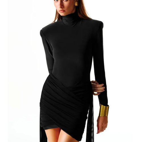 Load image into Gallery viewer, Elegant Long Sleeve Tight Party Club Evening Dress Women Autumn/Winter New 2025 Belt Bodycon Vestidos Sexy Slim Skirt
