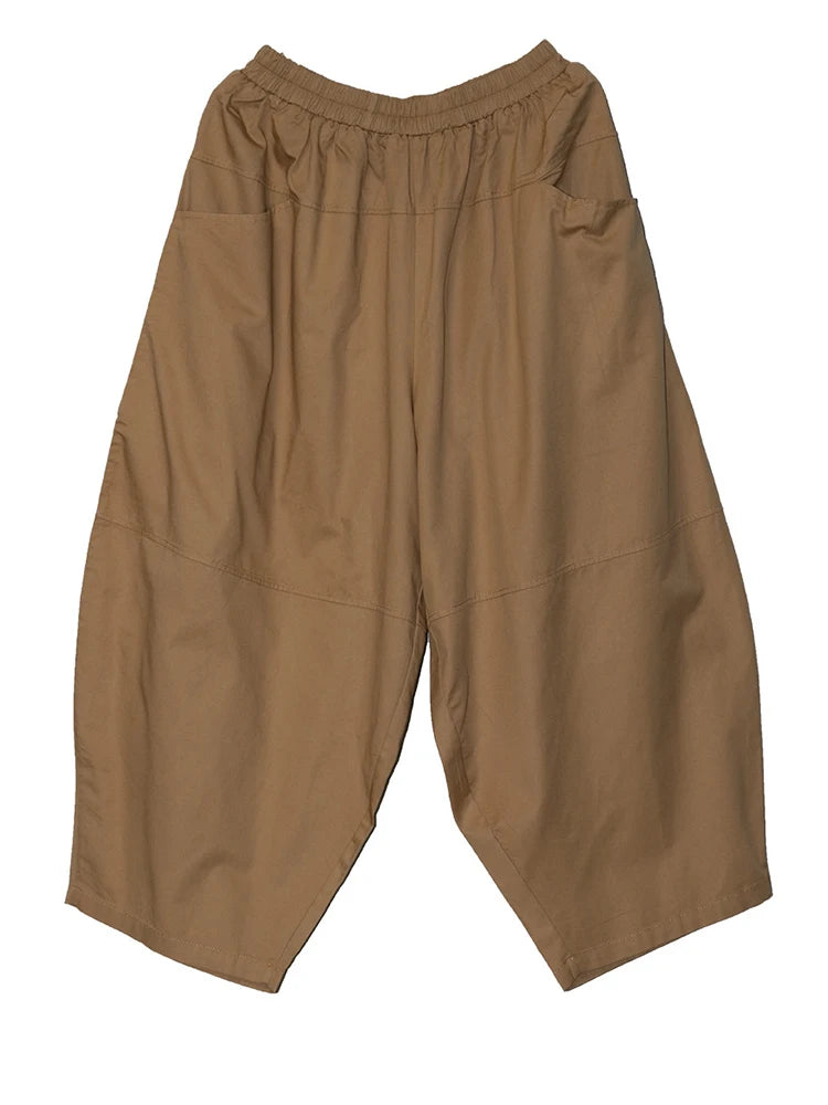 High Elastic Waist Black Brief Pocket Casual Harem Pants New Trousers Women Fashion Tide Spring Autumn 20251DJ1385