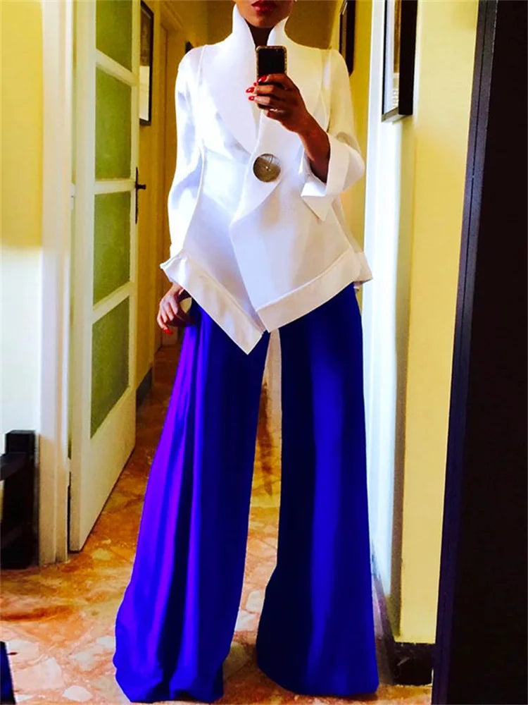 Women's shirts & blouses Summer 2024 Long Sleeves Loose Buttoned Stand Collar Office White Tops Clothes for Female