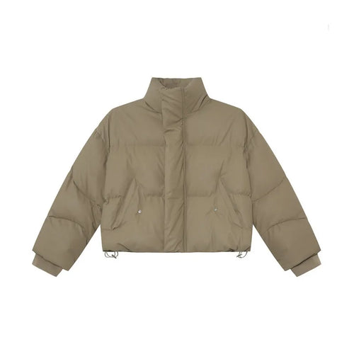 Load image into Gallery viewer, Korean Style Men&#39;s Parkas Stand Collar Thickened Soli D Color Simple Drawstring Winter Casual Short Padded Jackets 9C8970
